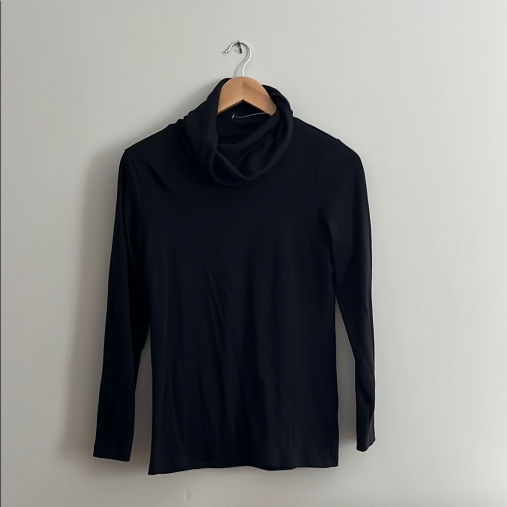 L.L. Bean Black Supima Cotton Top
